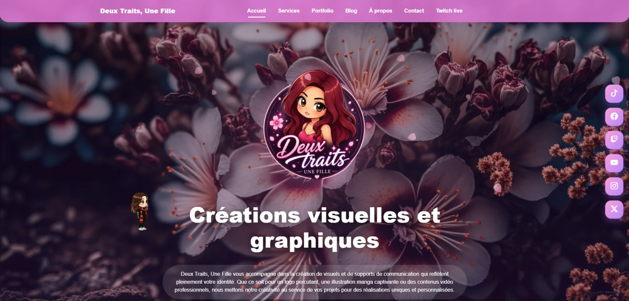 Nouvelle version Deux Traits Une Fille